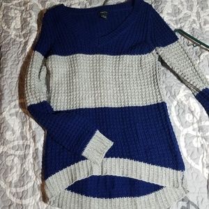 Striped long sweater